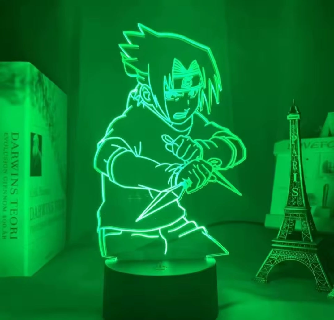 Lámpara LED Anime 3D – Estilo Naruto - Sasuke Uchiha