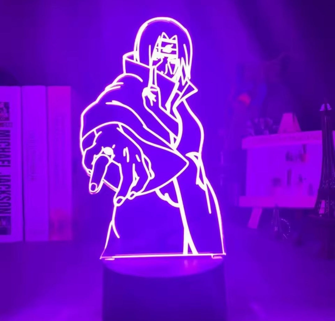 Lámpara LED Anime 3D – Estilo Naruto - Itachi Uchiha
