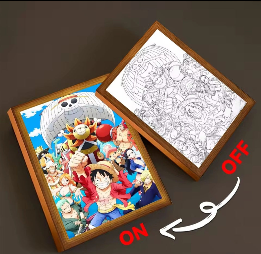 Cuadro LED One Piece – Tripulación Sombrero de Paja