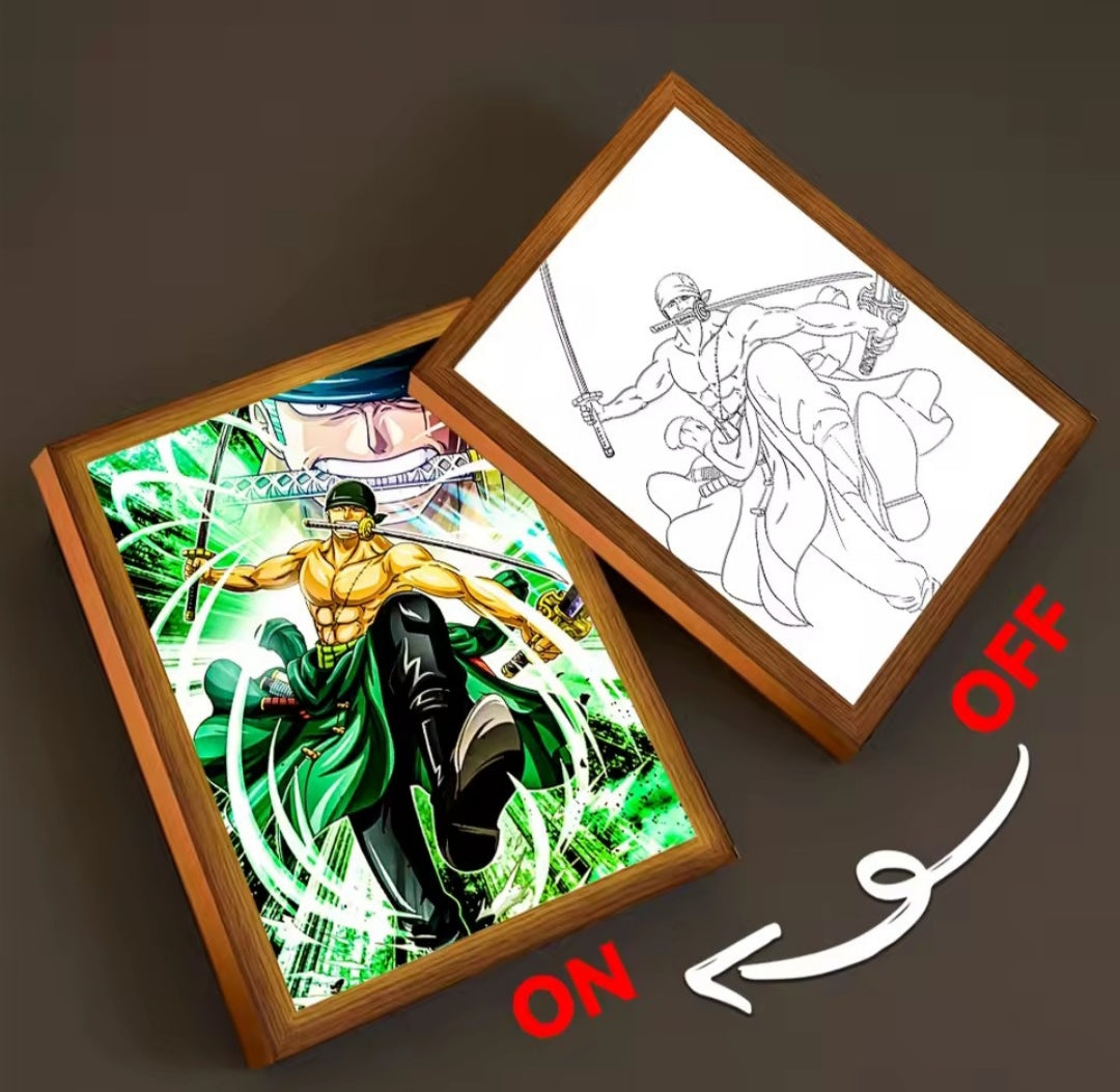 Cuadro LED One Piece – Zoro Santoryu