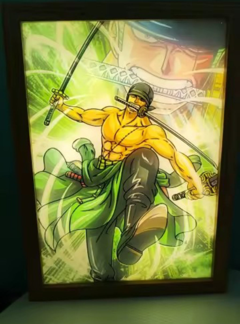 Cuadro LED One Piece – Zoro Santoryu